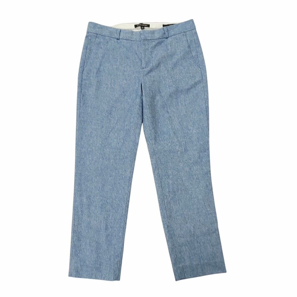 Banana Republic Avery Wool Blend Crop Pants Womens 6 Blue Workwear Business